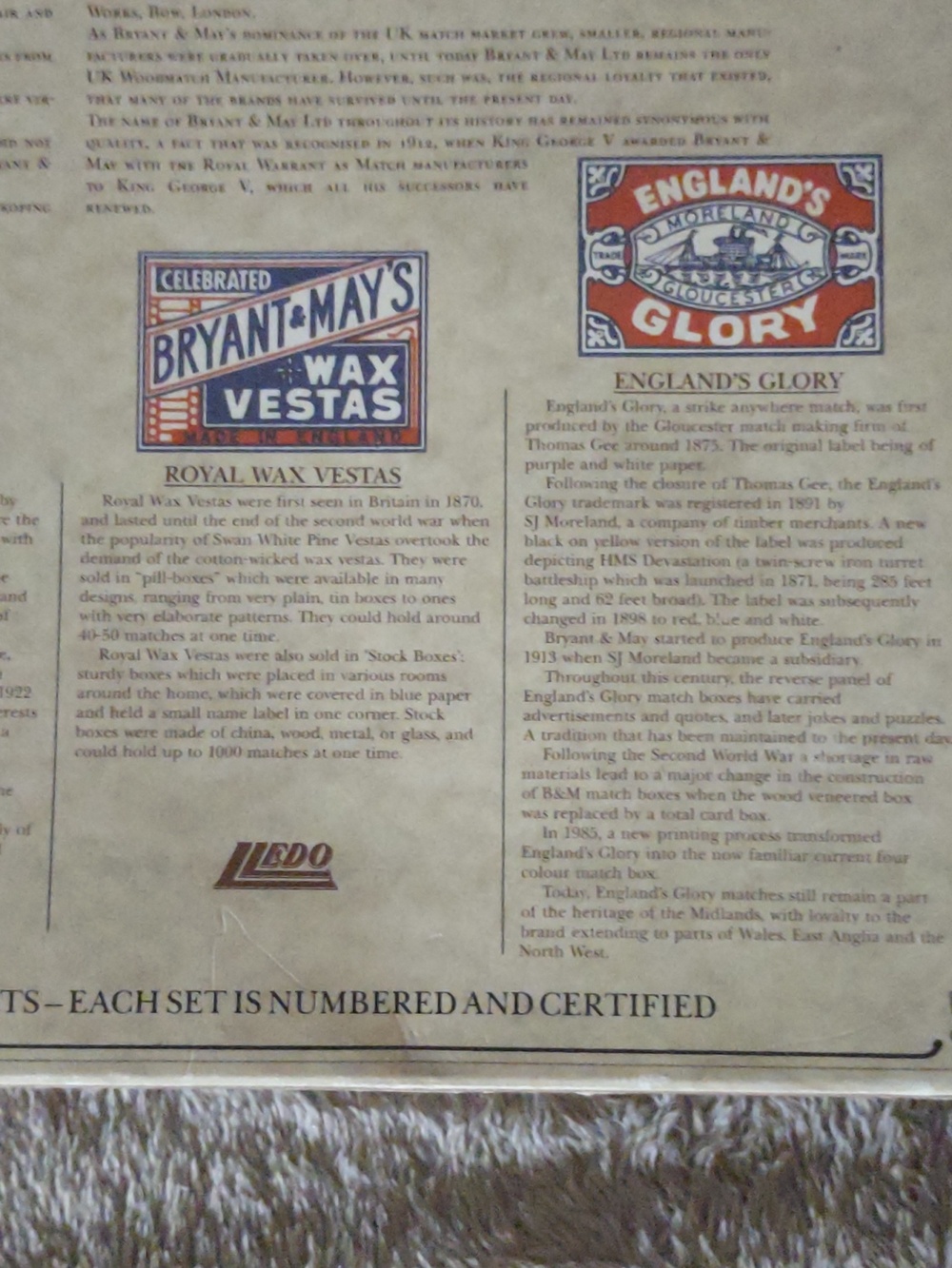 Bryant & May's Special Limited Edition  Die-Cast Metal Models Made In England - Picture 4 of 9